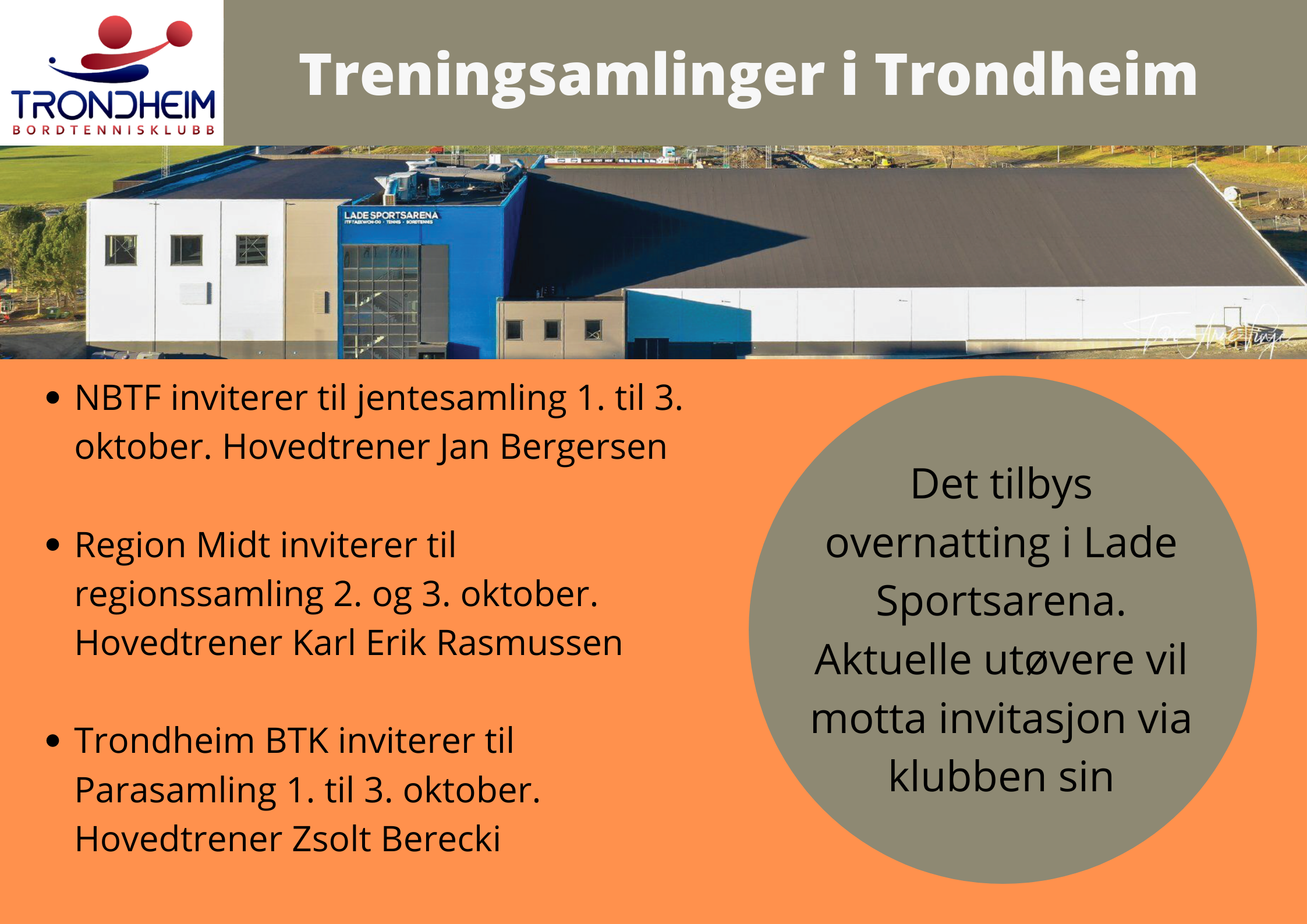 Parasamling i bordtennis i Trondheim.